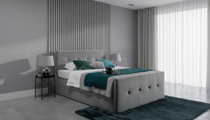 Chesterfield bed upholstered bed double bed beds XXL design luxury box spring bed