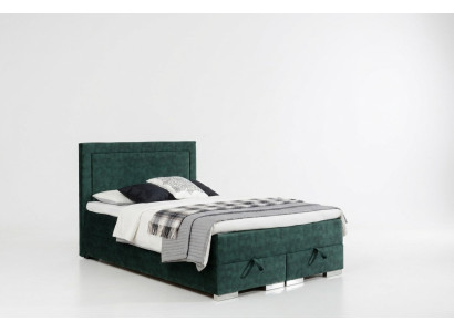 Heavenly box spring bed double bed with mattress and topper green beds