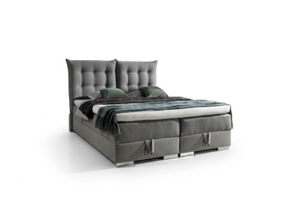Box spring bed classic design upholstery English beds double bed beige bed