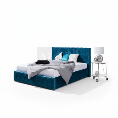 Bed cushion design luxury double hotel beds couple 160 x 200cm bedroom velvet