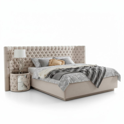 Chesterfield bed luxury bedroom hotel decor upholstered beds with buttons