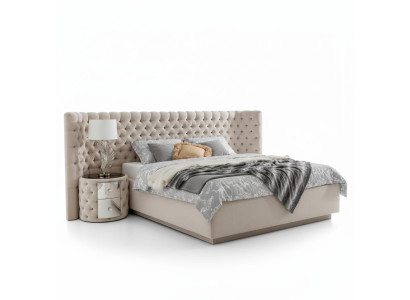 Chesterfield bed luxury bedroom hotel decor upholstered beds with buttons