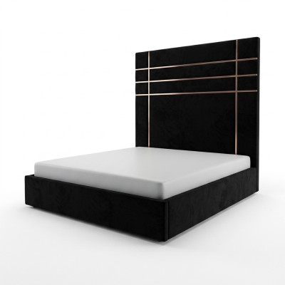Hotel Double Leather Textile Bed Bedroom Upholstered Luxury Beds Modern Design
