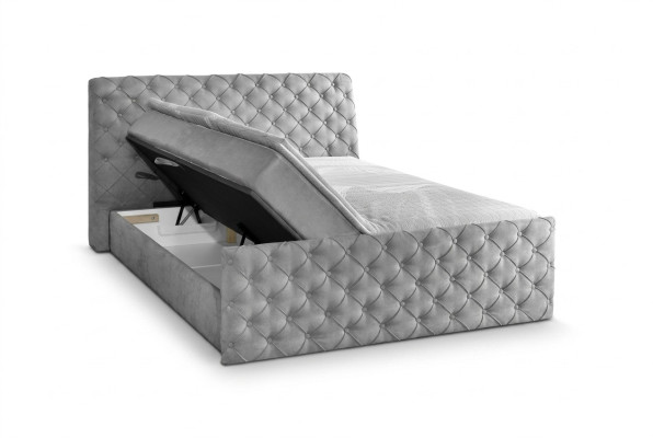 Gray Double Bed Chesterfield Hotel Beds Designer Bedroom Furniture