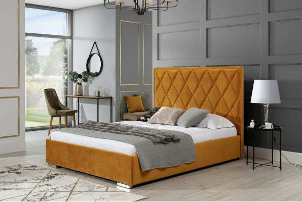 Upholstered bed beds bed upholstery designer hotel double luxury design 160x200cm new