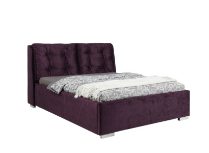 Lila upholstered bed, bed, double bed, textile designer bed, double bed, bed frame, beds