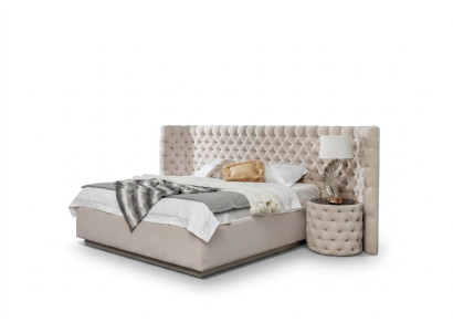 Chesterfield Hotel Double Upholstered Leather Bed Luxury Bedroom Beds