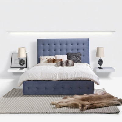 Leather bed, bed, beds, double bed, designer, upholstered, double bed, textile, 180x200cm, new