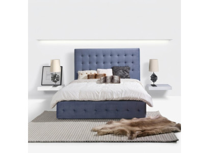 Leather bed, bed, beds, double bed, designer, upholstered, double bed, textile, 180x200cm, new