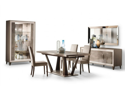 Classic design dining table Italian style furniture tables light brown