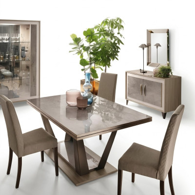 Dining table, dining room, living room set, wood design, Italian furniture