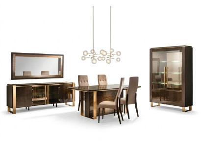 Modern dining room table + 6 chairs set group Italian style