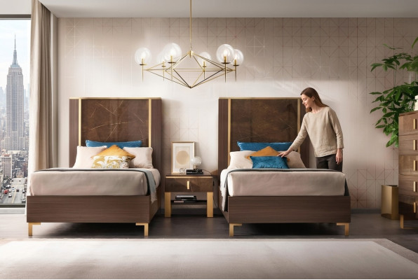 Bedroom luxury bed wood 120x200cm royal bed luxury bed new