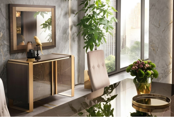 Dresser Designer Side Low Board Cabinet Living Room Decor Shelf