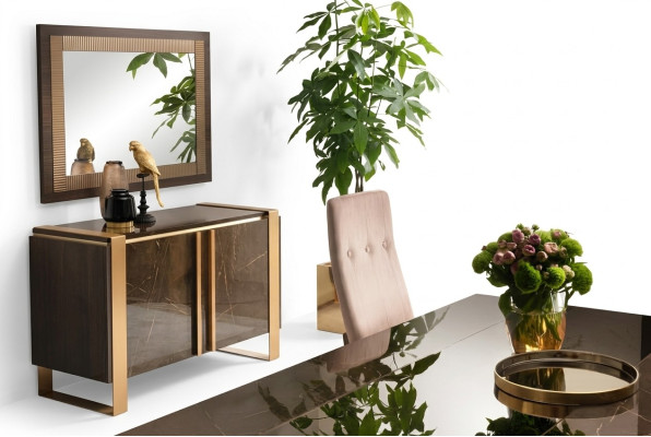 Dresser Designer Side Low Board Cabinet Living Room Decor Shelf