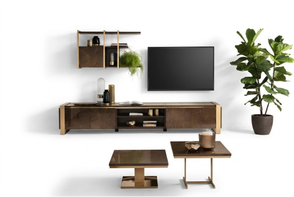 Coffee Table Sofa Couch Table Modern 2-Piece Set Coffee Table Side Table
