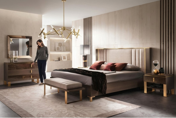 Classic 4-piece Bedroom Modern Set Bed Nightstand Dresser