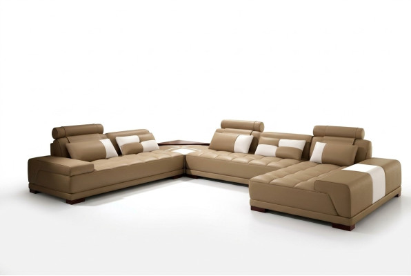 Leather sofa with USB sofa cushions seat corner living landscape couch corner suite PH376