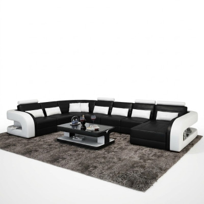 Large living landscape sofa with USB, corner upholstered couch, leather sofa suite couches!!