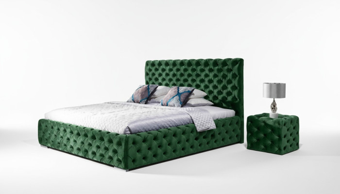 Bed Bedroom Set Design Furniture Modern Luxury Beds Chesterfield Green 140x200