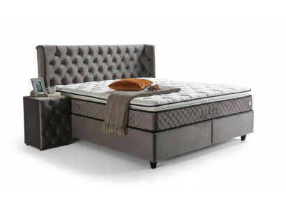 Luxury Bedroom Set 3-Piece Textile Bed 2x Nightstand Modern Design Beds New