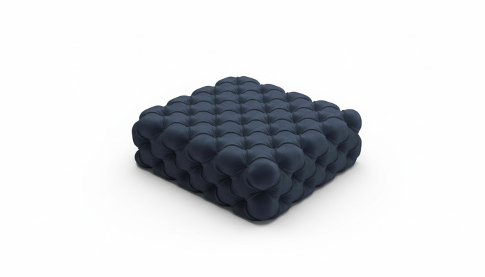 Classic Chesterfield Design Luxury Stool Textile Footstool Ottoman