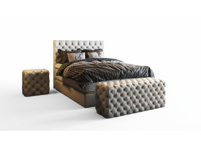 Bed 2x Nightstand 3-piece Bedroom Set Design Luxury Furniture Modern Beds New