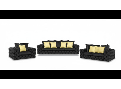 Chesterfield Design Living Room Sofa Set Furniture Couch 3-2-1 Seater