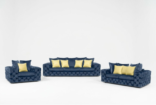 Luxury 4-seater couch upholstered sofa leather fabric textile couches suite three-seater
