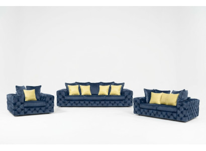 Luxury 4-seater couch upholstered sofa leather fabric textile couches suite three-seater