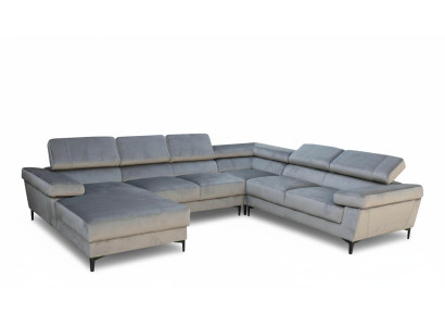 Corner sofa U shape living landscape upholstered corner textile corner set sofas couches new