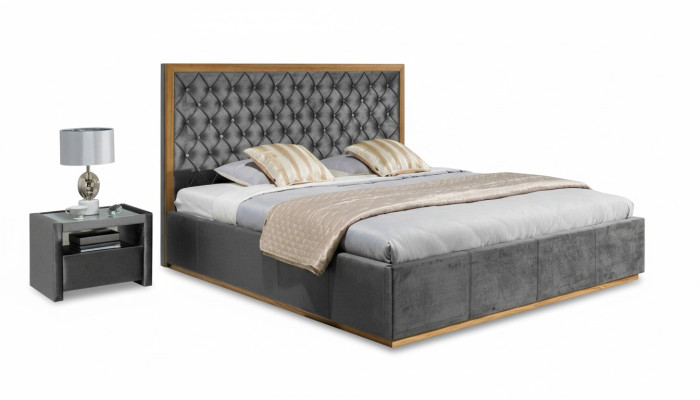 Luxury Bed Textile 2x Nightstand 3-piece Bedroom Set Furniture Beds Bed Frame