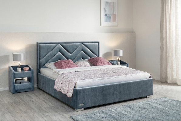 Complete Bedroom Set Bed 2x Nightstand 3 pcs. Sets Designer Luxury Beds