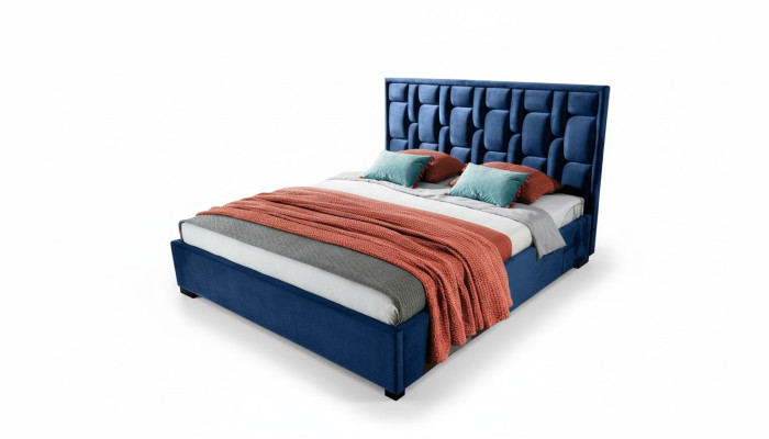 Blue designer bed bedroom design furniture modern luxury beds frame new