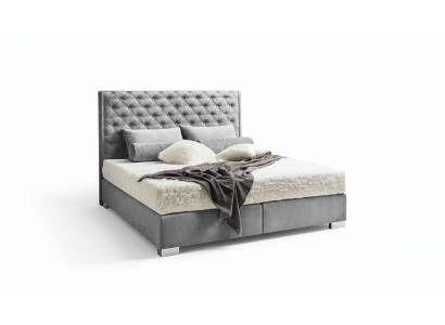 Chesterfield Box Spring Bed Textile Bedroom Furniture Modern Beds Fabric New