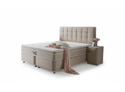 Noble Box Spring Bed 3-Piece Set Nightstand Beds Furniture Luxury Bedroom