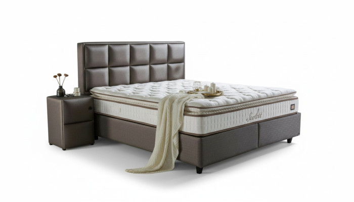 Bed Leather Bedroom Furniture Quality Modern Beds Box Spring New