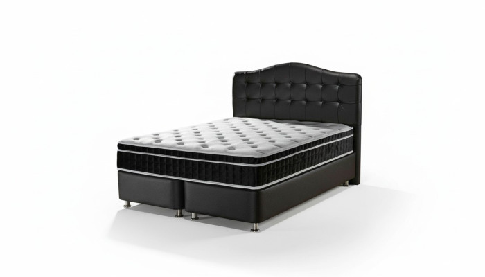 Bed Leather Bedroom Furniture Luxury Modern Beds Chesterfield Box Spring New