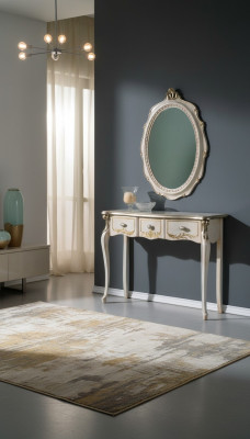 Baroque Luxury Console Table Wall Table White Classical Wood 106 cm