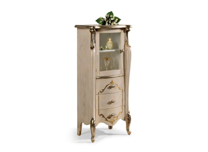 Furniture classic sideboard wood glass display cabinet designer