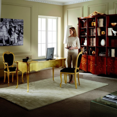 Designer furniture table gold living room wooden table Italian luxury furniture