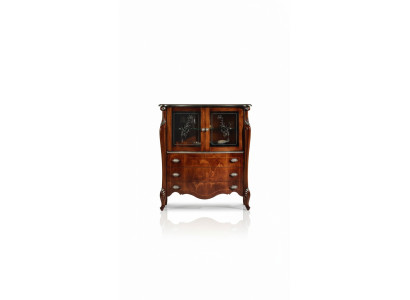 Luxurious furniture wood glass style baroque cabinet dresser cabinets designer