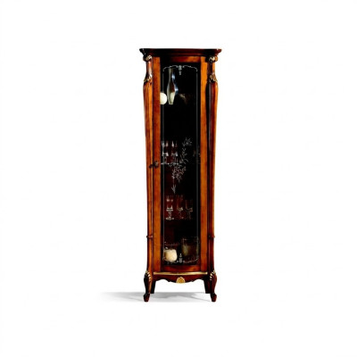 Elegant design glass cabinet wood classical style baroque showcase Italian furniture new