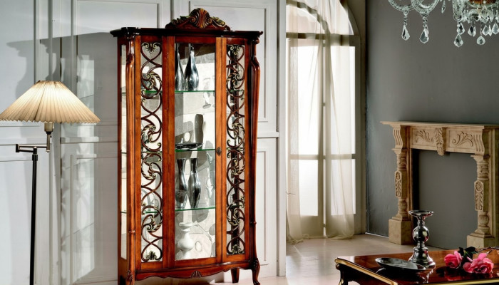 Classic display cabinet design cabinets shelves glass cabinet Italian furniture new