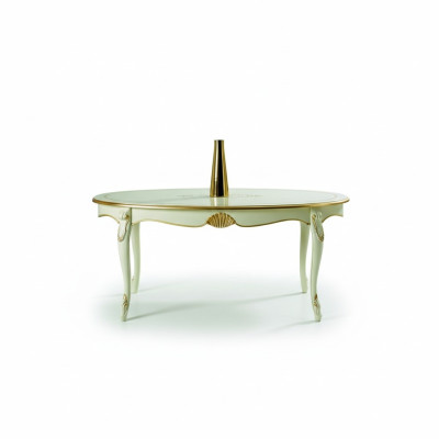 Design Italian furniture luxury dining table dining room wood furniture classic style bright