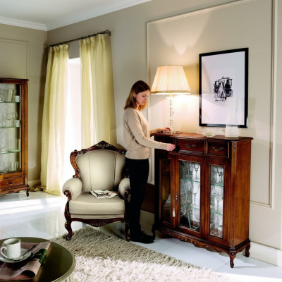Furniture Style Baroque Wood Dresser Cabinet Display Cabinet Furniture Luxury Armchair