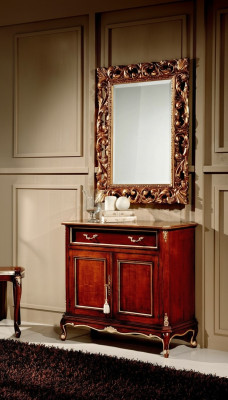 Design XXL Large Mirror Wall Mirror Real Wood Frame Hanging Mirror Luxury Furniture