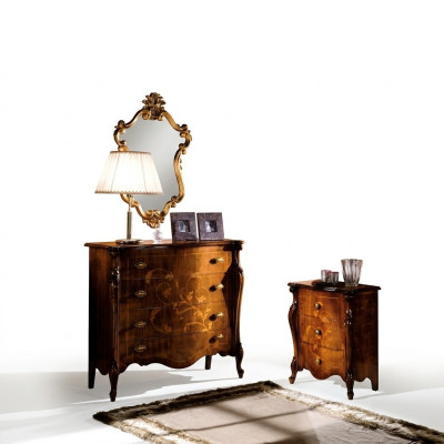Brown luxury Italian furniture design sideboard wooden furniture style