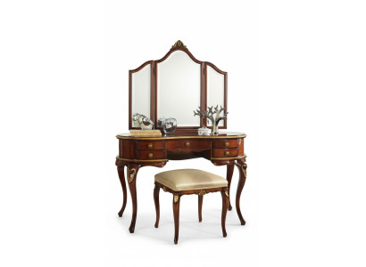 Luxury 3-piece Set Dressing Table Stool Mirror Bedroom Italian Furniture New
