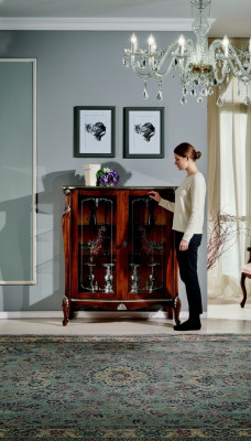 Chic design furniture luxury wood showcase style antique baroque cabinet Italian sideboard